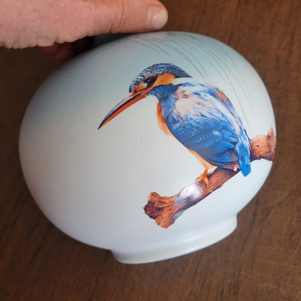 Vintage Spherical porcelain globe vase Birds in Taiwan series Tai-Hwa Pottery - Picture 5 of 16